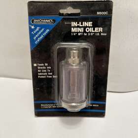 M6000c Mechanics Tools In Line Mini Oiler 1/4 Inch Npt For 3/8 Id Hose Feeds Oil Directly New
