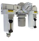 Sau4000m-n0 Pneumaticplus Factorydirect Filter Regulator Lubricator Combo Unit Auto Drain Metal