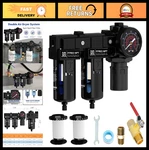 3/8" Npt Air Drying System, Double Compressed Regulator, Metal Bracket, 5 Mi. Fixed Price $77.39.