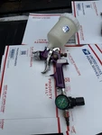 Central Pneumatic Hvlp Gravity Fed Spray Gun W/regulator&nozzle Tested Working!. Fixed Price $10.00.
