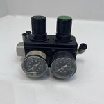 Assembly Of 2X Bosch 0-821-302-409 Pneumatic Regulator W/gauges & Connections. Fixed Price $34.95.