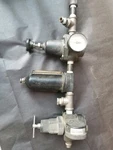 Speedaire & Aro Regulator Gauges, Preowned Setup With Filter, 1Z885B. Fixed Price $49.95.