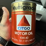 Citgo Multigrade 10W-40 Motor Oil Qt (32 Oz) Vintage Nos Intact Unopened Empty. Fixed Price $9.99.