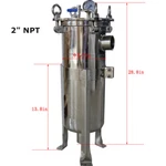 Techtongda 1# Bag Industrial Filter 304 Stainless Steel 2" Npt In/out 120 Psi. Fixed Price $528.24.