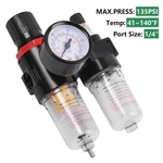 1/4" Air Compressor Oil Water Separator Regulator Moisture Trap Filter. Fixed Price $16.00.