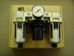 Smc Lubricator NAL3000, Regulator NAR3000 And Filter NAF3000 Assembly + Gauge. Fixed Price $45.00.