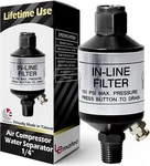 Lematec AI303 Air Water And Oil Separator 1/4" Npt Moisture Trap Inline. Fixed Price $28.53.
