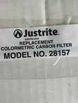 Justrite Replacement Colormetric Carbon Filter Model No 28157. Fixed Price $150.00.