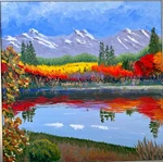 Robert W Stark Signed Framed Original Oil Painting Colorful Plein Air Landscape. Fixed Price $4797.00.