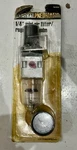 Central Pneumatic 1/4 Mini Air Line Filter Regulator With Gauge #68228. Fixed Price $19.99.