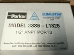 Parker Balston Sample Filter Model 33S6-L1826 1/2" Anpt Ports. Fixed Price $634.34.