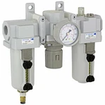 Pneumaticplus Air Filter Regulator Lubricator Combo 1/2" Npt SAU400-N04DG-MEP. Fixed Price $177.99.