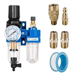 Nanpu 1/4 Npt Compressed Air Filter Regulator Lubricator Combo, Water/oil Trap. Fixed Price $39.00.