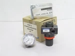 242222 New In Box; Koganei R300-03 Air Pressure Regulator 3/8 1/4NPT; W/gauge. Fixed Price $34.41.