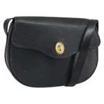 Christian Dior Shoulder Bag Leather Black Gold Auth BA10234. Fixed Price $270.00.