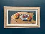 Original Swedish Oil On Canvas Stilleben By Kurt Rosander 42 72 Cm. Fixed Price $490.34.