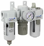 Pneumaticplus Air Filter Regulator Lubricator 3/8" Npt 250 Psi SAU300-N03G. Fixed Price $109.99.