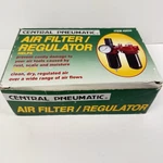 Central Pneumatic 1/4" Npt Air Filter Regulator Gauge Piggyback Style 42035. Fixed Price $23.99.
