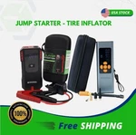 Global Drt Tire Inflator + Jump Starter Combo Portable Air Pump & Car Battery. Fixed Price $62.98.