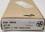Box Of (50) New Old Stock! Speco Weiler 2-5/8" 1458W Grinder Long Blade 106415. Fixed Price $55.00.