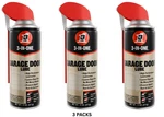 (3 Pack) 3-IN-ONE Professional Garage Door Lubricant Smart Straw Sprays, 11 Oz. Fixed Price $17.00.
