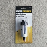 Central Pneumatic 1/4" Inline Desiccant Dryer Filter Removes Water Vapor 68215. Fixed Price $19.99.