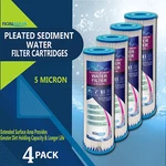 Pleated Sediment Water Filters 4 Washable Micron Cartridges 9.87"X 2.5. Fixed Price $19.99.