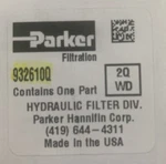 Parker Filter # 932610Q. Fixed Price $65.00.