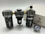 Milton 1101 3/8" Npt Filter, Regulator And Lubricator Deluxe Frl Trio. Fixed Price $157.45.