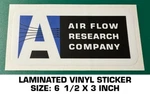 Air Flow Research Company Vinyl Decal Sticker-vintage Racing-nascar-drag-nhra. Fixed Price $9.45.