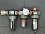 Parker Frl Combo 07F44BC & 17L44BE 1/2" Air Filter Regulator Lubricator Set. Fixed Price $159.00.