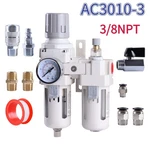 3/8" Npt Air Moisture Filter Regulator Oiler Separator Lubricator Combo Auto. Fixed Price $34.99.
