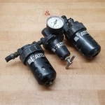 Parker L606-02B M10 Lubricator, With F602-02BJ/M5 Air Filter, R119-02C Regulator. Fixed Price $113.04.
