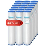 18 Pack 20" X 4.5" 5/20/50 Micron Washable Pleated Water Filter Fit For Big Blue. Fixed Price $209.15.