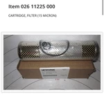 York Element Oil Filter Cartridge 15 Micron 026 11225 000. Fixed Price $75.00.