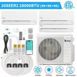 28000 Btu Tri Zone Ductless Mini Split Air Conditioner & Heat Pump -20 Seer,wifi. Fixed Price $1655.99.