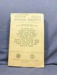 1955 Army Tm 9-8024 Operation & Maintenance Cargo Dump Shop Van Truck Guide Book. Fixed Price $75.00.