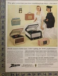 1956 Zenith Radio Phonograph Record Bridge Graduate Clock Transitor 29035. Fixed Price $21.95.