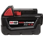 Genuine Milwaukee M18 4.0 Ah Battery Xc Red Lithium 48-11-1840 **new. Fixed Price $48.00.
