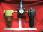 Norgren Pneumatic Filter F12-400-M3TA D11-002-067 Regulator L74C-4AP-QPN Oiler. Fixed Price $50.00.