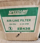 Speedaire 2Z435 Air-line Filter 150 Psi. Fixed Price $24.95.