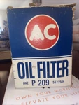 Ac P209 Oil Filter Element, Nos, Original Box, 5572504, Ford Lincoln Mercury 40S. Fixed Price $60.00.