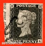 Sg. 2C. A1 (2)H. AS5. Ka ". 1D Black. Plate 1B. Fine Used Small Part B92408. Fixed Price $396.89.