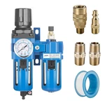 Nanpu 1/2" Npt Compressed Air Filter Regulator Lubricator Combo, Water/oil Tr.... Fixed Price $95.62.