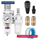Nanpu 1/4" Npt Compressed Air Filter Regulator Lubricator Combo Water/oil Trap. Fixed Price $42.80.