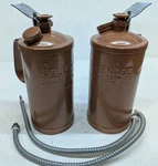 Lot Of Two Goldenrod 120-A3 Oiler Can Flexible Spout Quart Lever Small Dents. Fixed Price $39.99.