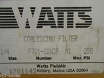 Watts Coalescing Filter F701-02W3P M1 Size 1/4" Max Psi: 250. Fixed Price $54.99.