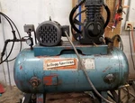 Kellogg American Air Compressor 5HP W/ Emerson Motor. Fixed Price $890.00.