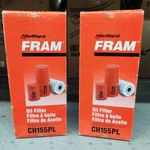 Qty 2 Fram CH155PL Oil Filters - Fits Many Check If Your Equipment. Fixed Price $26.00.